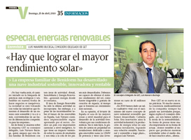 Diario Información. Especial Energías. 25 Abril 2010