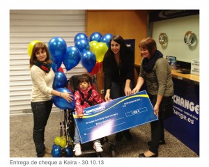 entrega de cheque aKeira